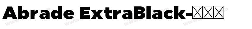 Abrade ExtraBlack字体转换
